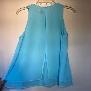 Blue Tiered Blouse